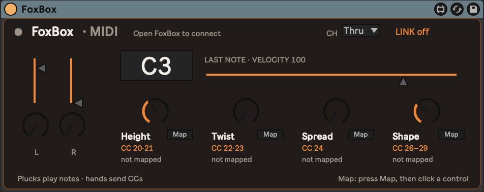 The FoxBox device in Ableton Live